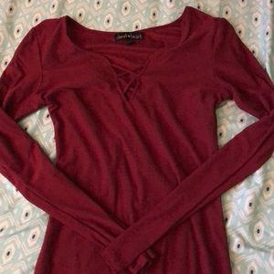 Burgundy dress